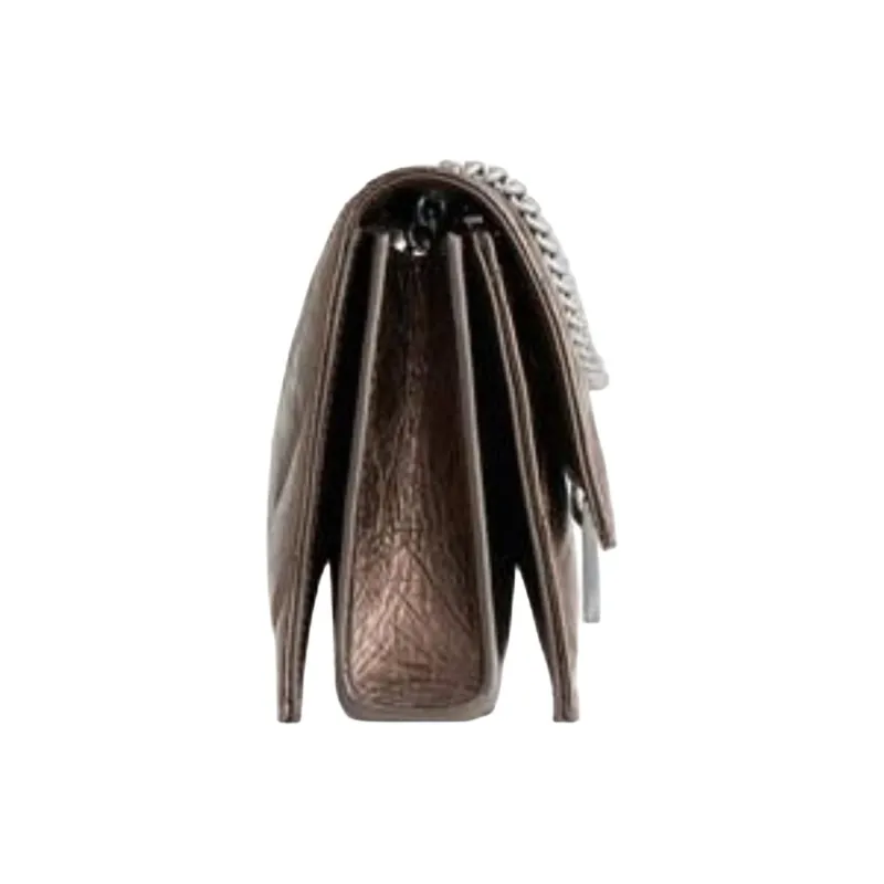Balenciaga Calfskin Hourglass Bag, Shoulder Bag Mini Women's Bronze-3