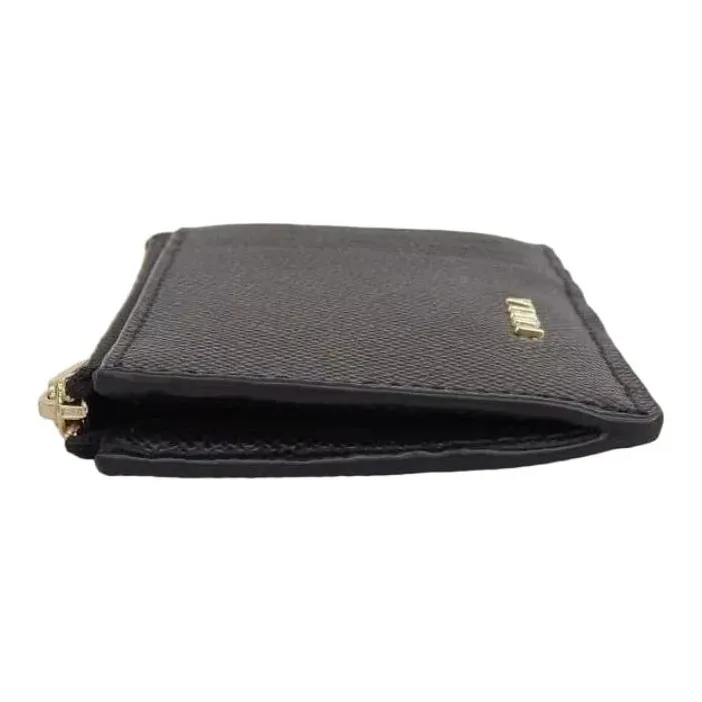 Furla Leather Card Holder Medium Size Women's Black-3
