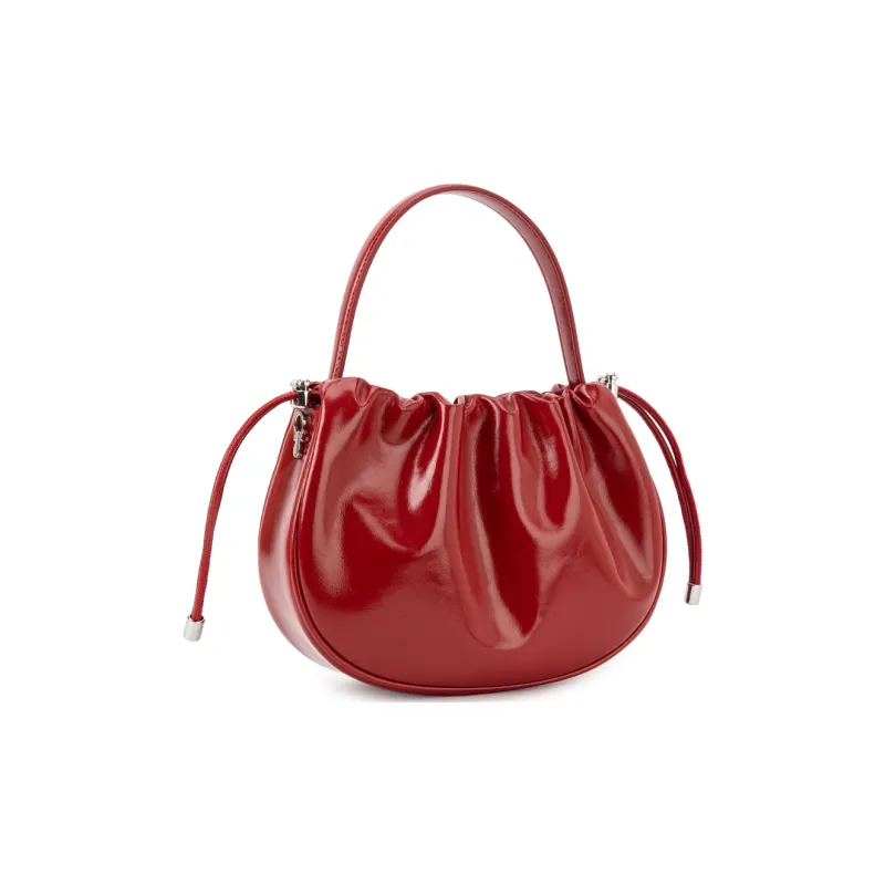 VENOF Cow Leather Handbag Small Size Women's Mocha Apricot/Rum Black/Hot Song Red/Cloud White-9