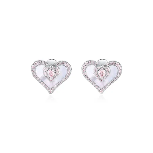 FANCI S925 Silver Stud Earrings Women's