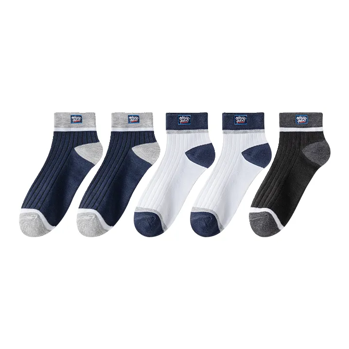 Cotton Gene Ankle Socks Men's 5 Pack-0