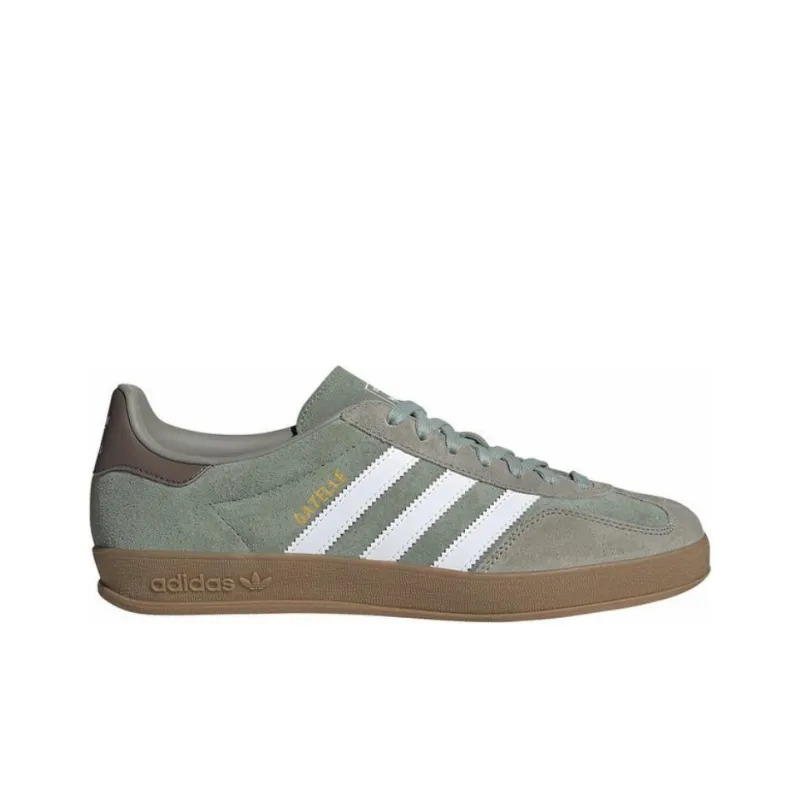 Adidas Gazelle Indoor Silver Pebble Silver Green-1