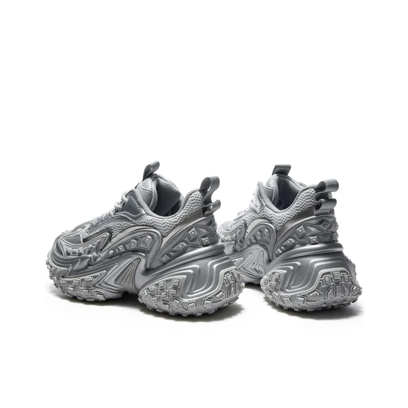 MQ Cushioned Slip-Resistant Abrasion-Resistant Low-Top Chunky Sneakers Unisex Ecru-12