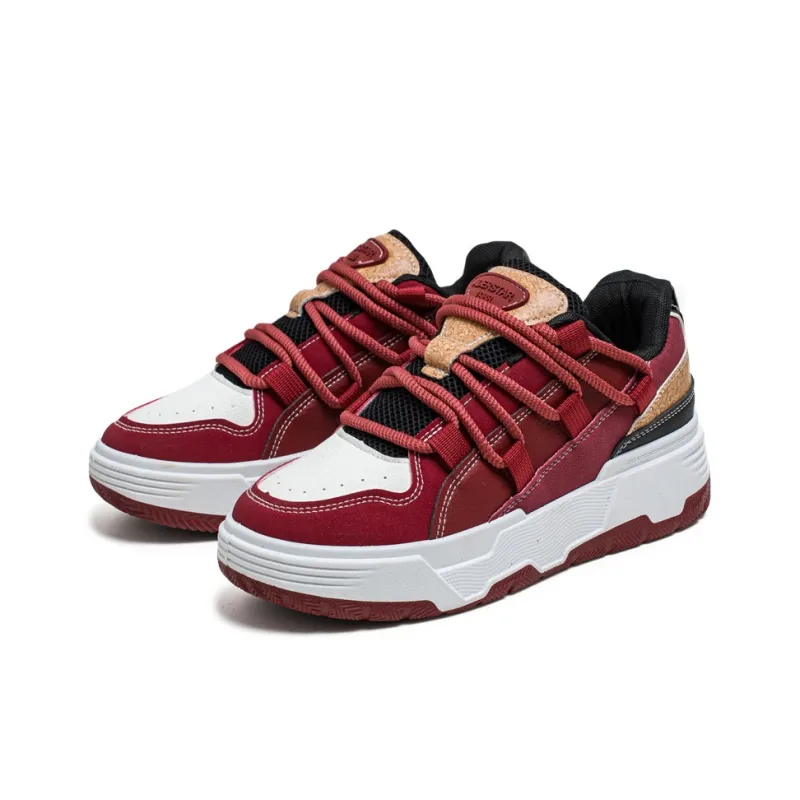 M.M Party Cushioning Anti Slip And Wear Resistant Support Balance Lightweight Low Top Casual Shoes Men's Burgundy-1