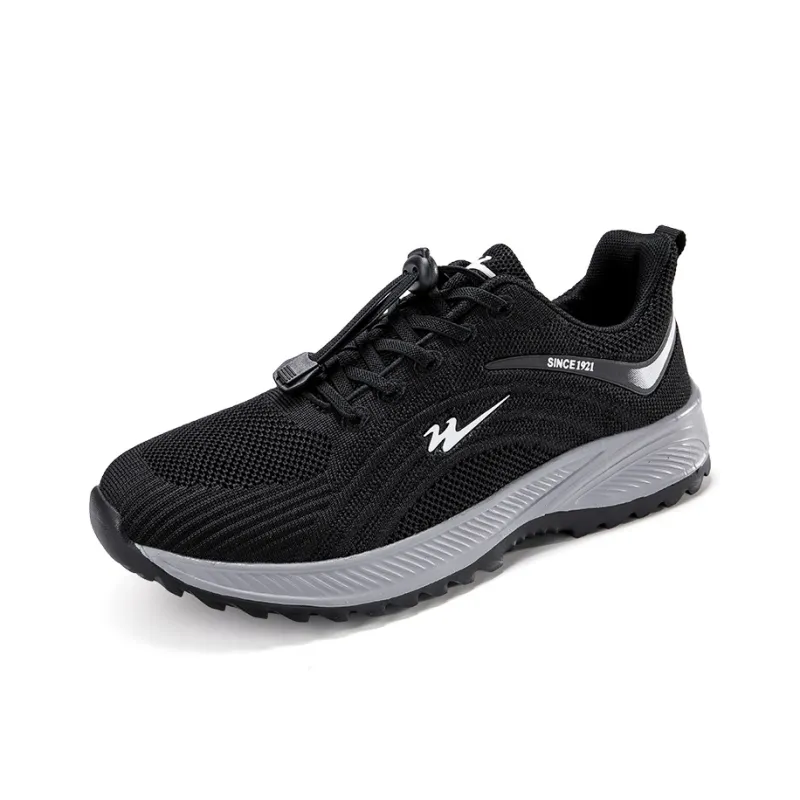 Binary Shock Absorbing, Non Slip, Wear Resistant, Breathable And Lightweight Low Top Casual Shoes Men's Black-1
