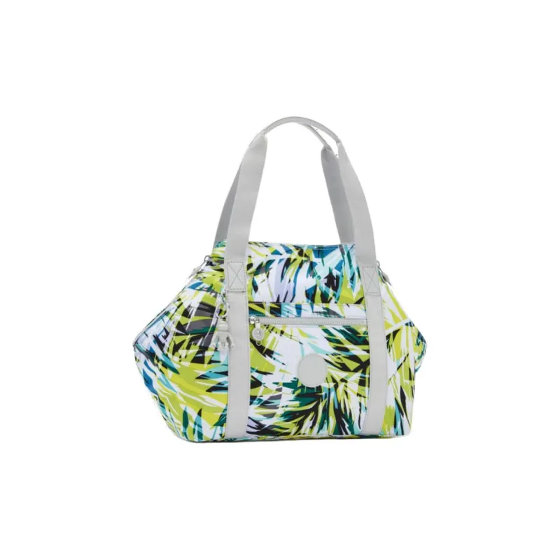 Kipling Polyester Tote Bag, Shopping Bag, Shoulder Bag, Handbag Medium Size Unisex Green & Multicolor-3