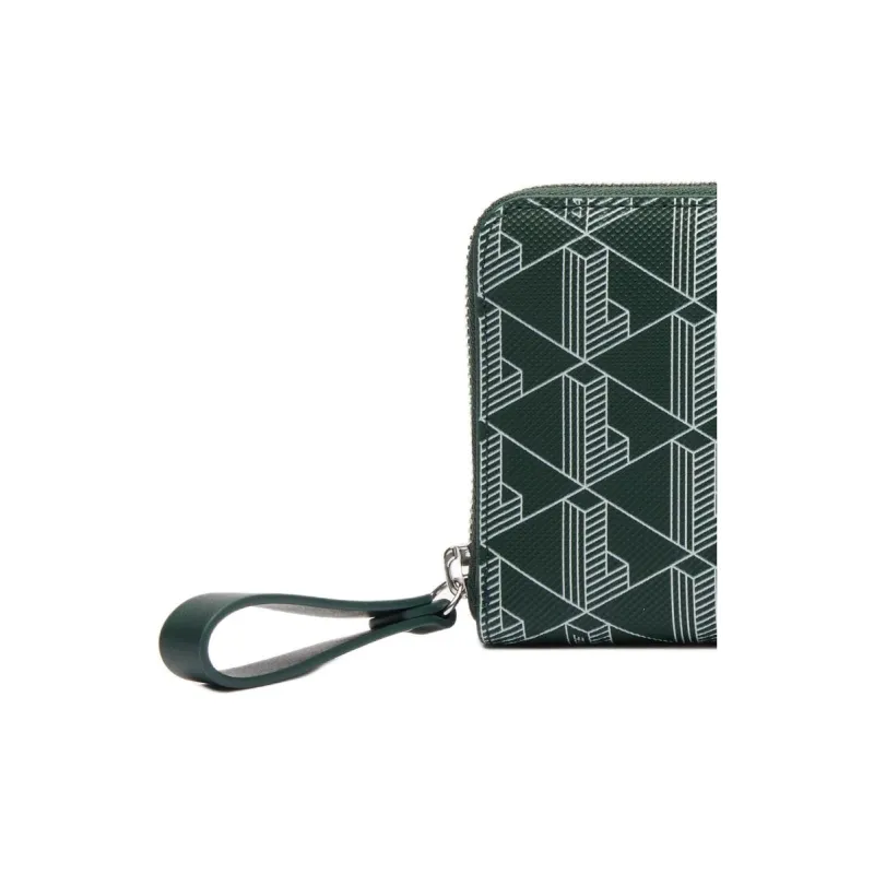 LACOSTE Coated Polyester Wallet Women's Green-3
