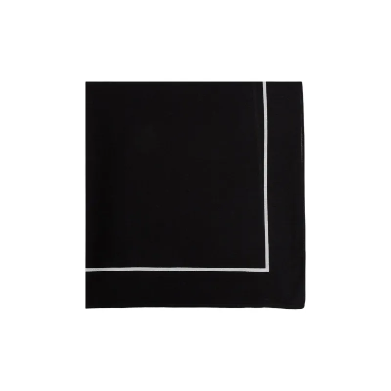 CALVIN KLEIN Cotton Knit Scarves Women's Black-1