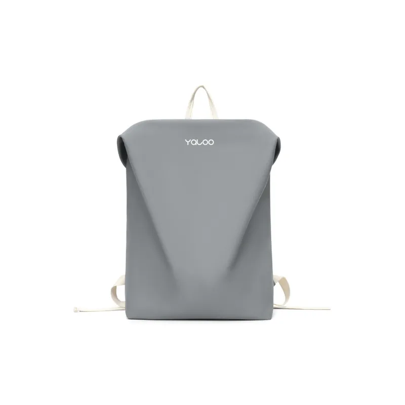 Yalu Nylon Backpack Regular Unisex Black/White/Yellow-4
