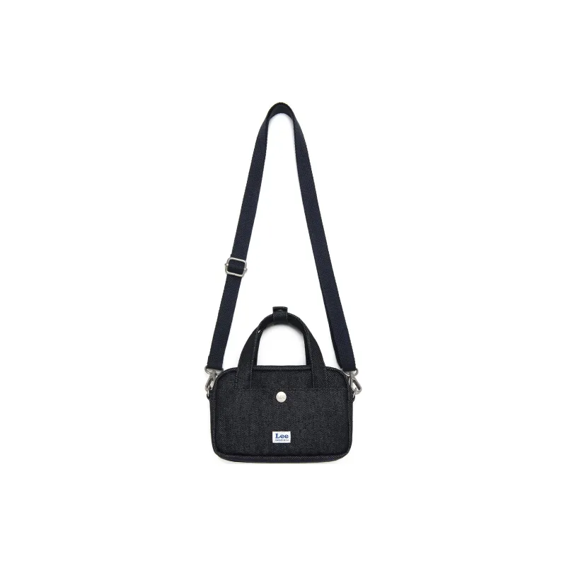 Lee Cotton Bowling Bag, Shoulder Bag, Crossbody Bag, Handbag Mini Unisex Black-1