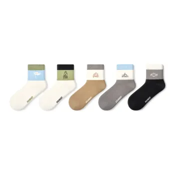 Primeet Mid Calf Socks Men's 5 Pack