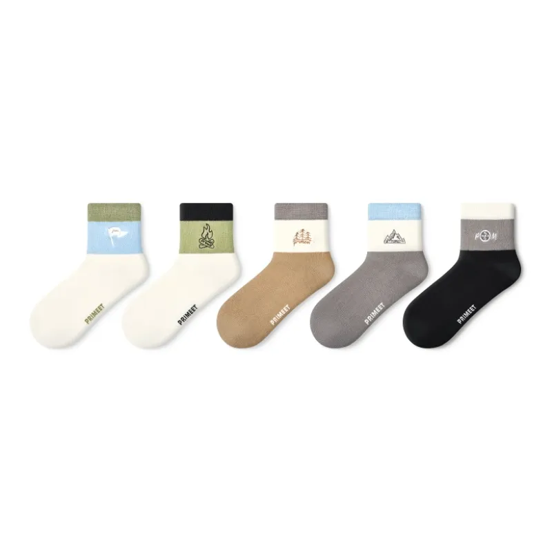 Primeet Mid Calf Socks Men's 5 Pack-0