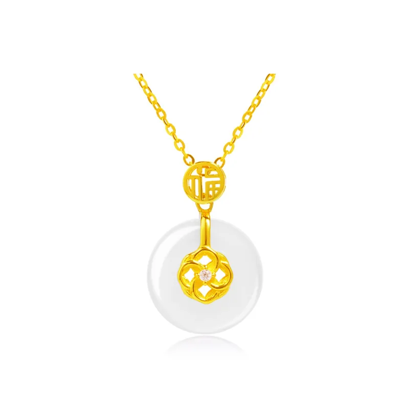 Lao Feng Xiang Chalcedony Necklaces Women's-0