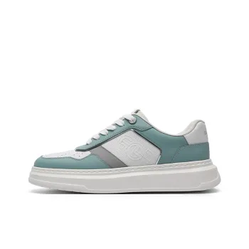 GOLDLION Low Top Skateboard Shoes Men's White Blue