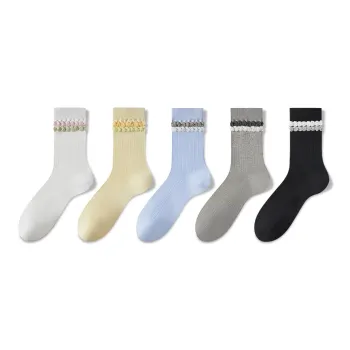JIAZINI Mid Calf Socks Women's Combo Set