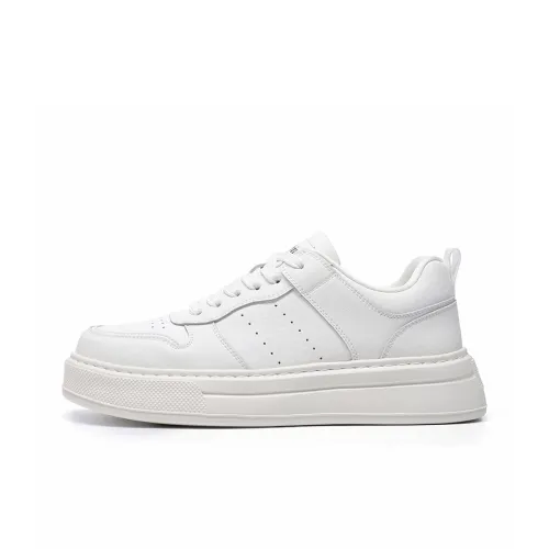 Haobin Slip Resistant Breathable Low Top Skateboard Shoes Unisex White