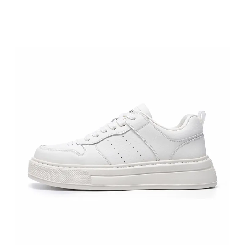 Haobin Slip-Resistant Breathable Low-Top Skateboard Shoes Unisex White-0