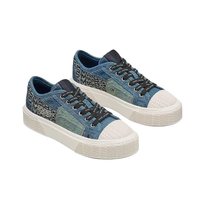 MARC JACOBS Low Top Canvas Shoes Women's Blue-1