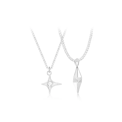 PRETTY DIARY Zircon Necklaces Unisex