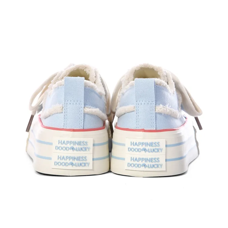 Lovely You Abrasion Resistant Lightweight Height Increasing Low Top Skateboard Shoes Women's-3