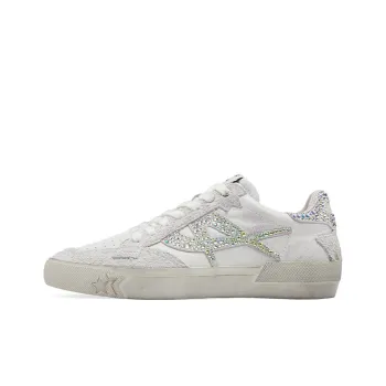 ASH MOONLIGHT STRASS Collection Cushioning Low Top Skateboard Shoes Women's White Green