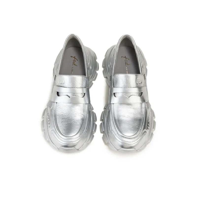 FED Loafers Women's Ink Jade Black/Space Silver/Elegant Beige-8