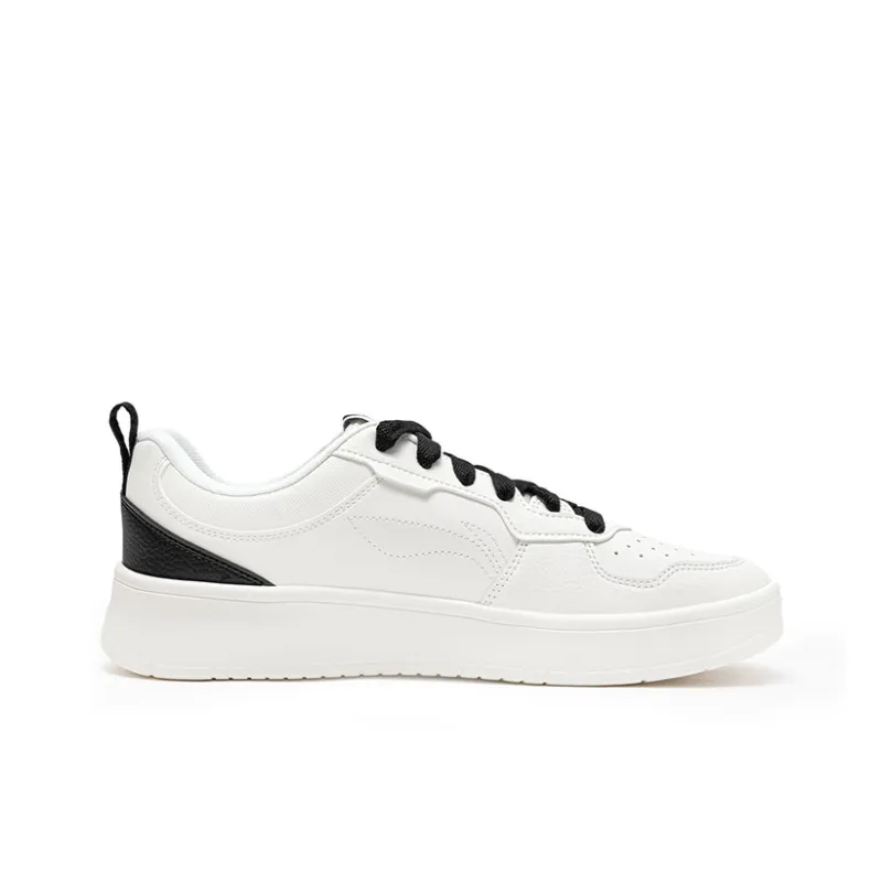 LiNing Early Cloud Durable Lightweight And Breathable Low-Top Skateboard Shoes Men's Beige White Black-1