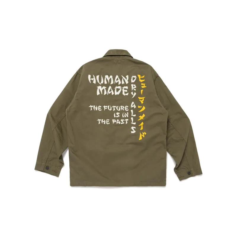 HUMAN MADE SS25 SS25 Shirt Unisex Olive Yellow-1