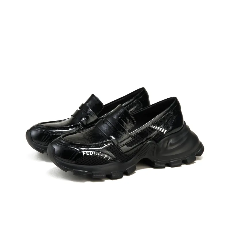 FED Loafers Women's Ink Jade Black/Space Silver/Elegant Beige-2