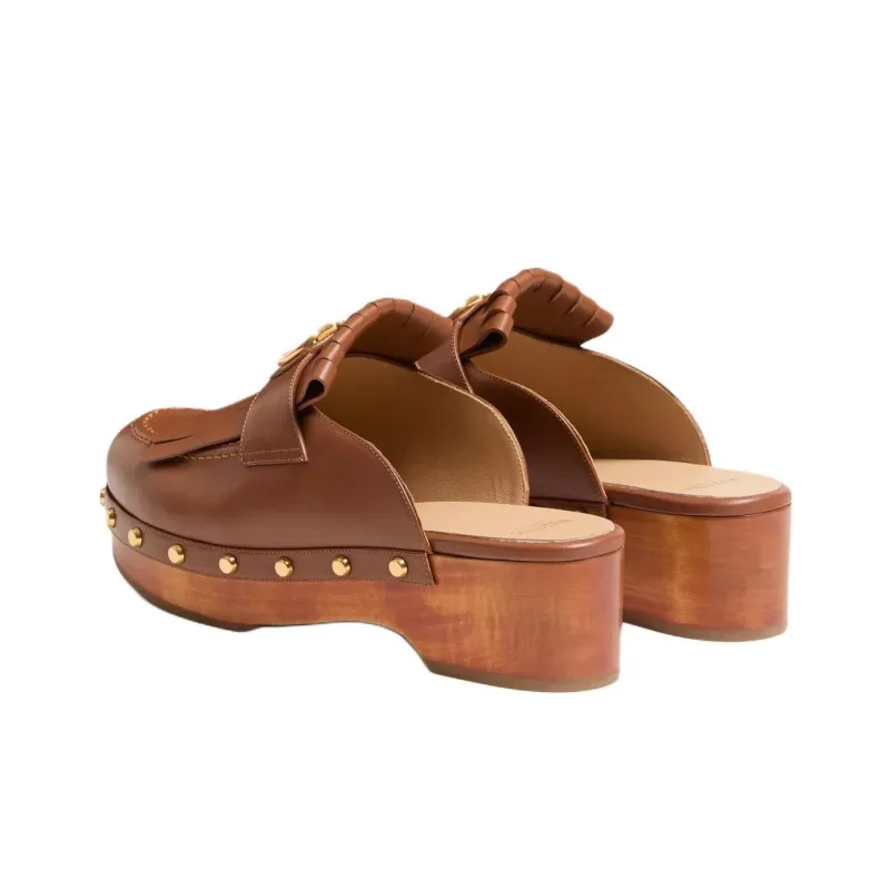 Valentino VLogo Signature Wrap toe Slippers Women's Brown-3