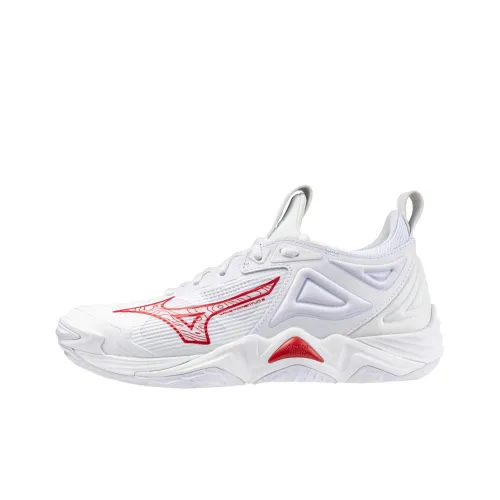 Mizuno Wave Momentum 3 Abrasion Resistant Slip Resistant Lightweight Low Top Training Shoes Women's White