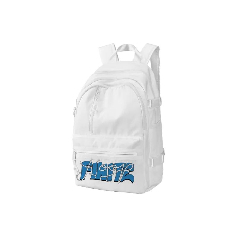 FINITE LOOP Recycled Material Student Backpack Unisex White-14