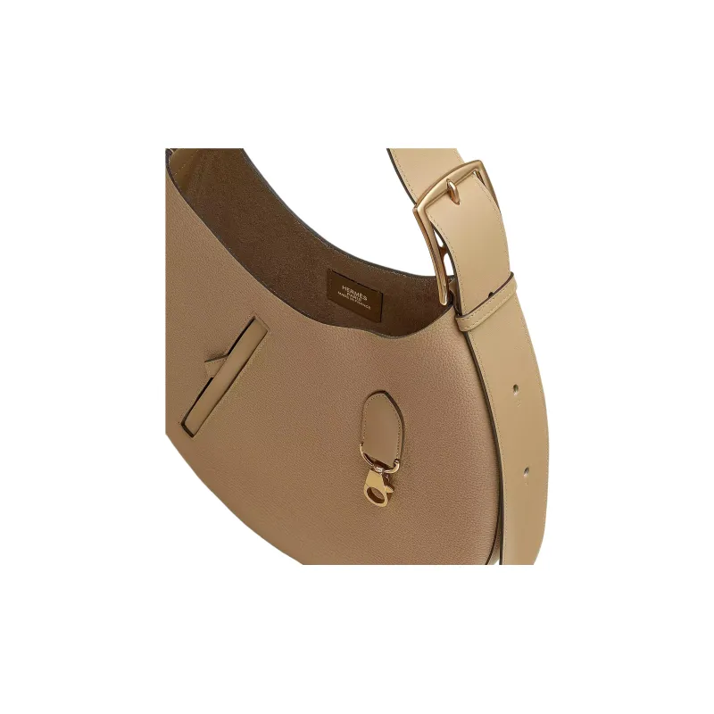 HERMES Arcon Togo Leather With Swift Calfskin Shoulder Bag Women's Dusty-3