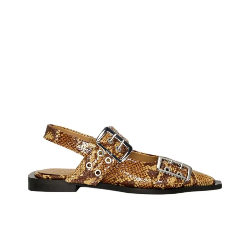 GANNI Casual Single Shoes Women's Brown-1