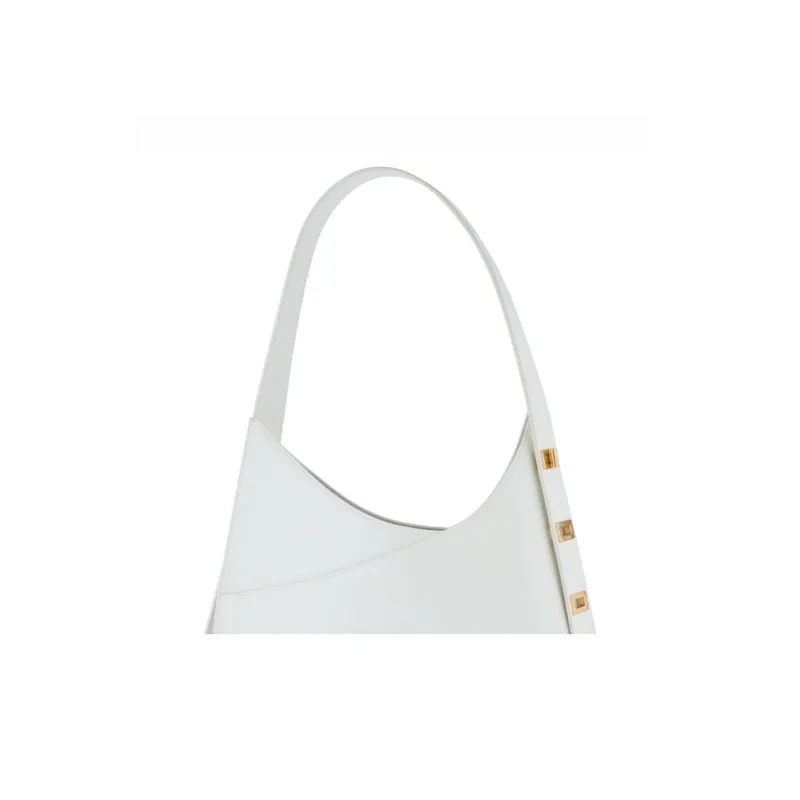 APEDE MOD Twist Cow Leather Tote Bag, Shopping Bag, Shoulder Bag Large Size Women's White-2