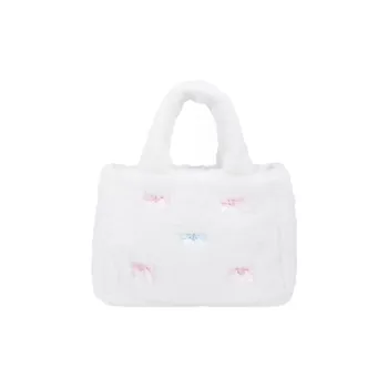 Disney Plush Tote Bag Shopping Bag Handbag Women's White