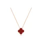 Four-Leaf Clover Necklace-Red S999