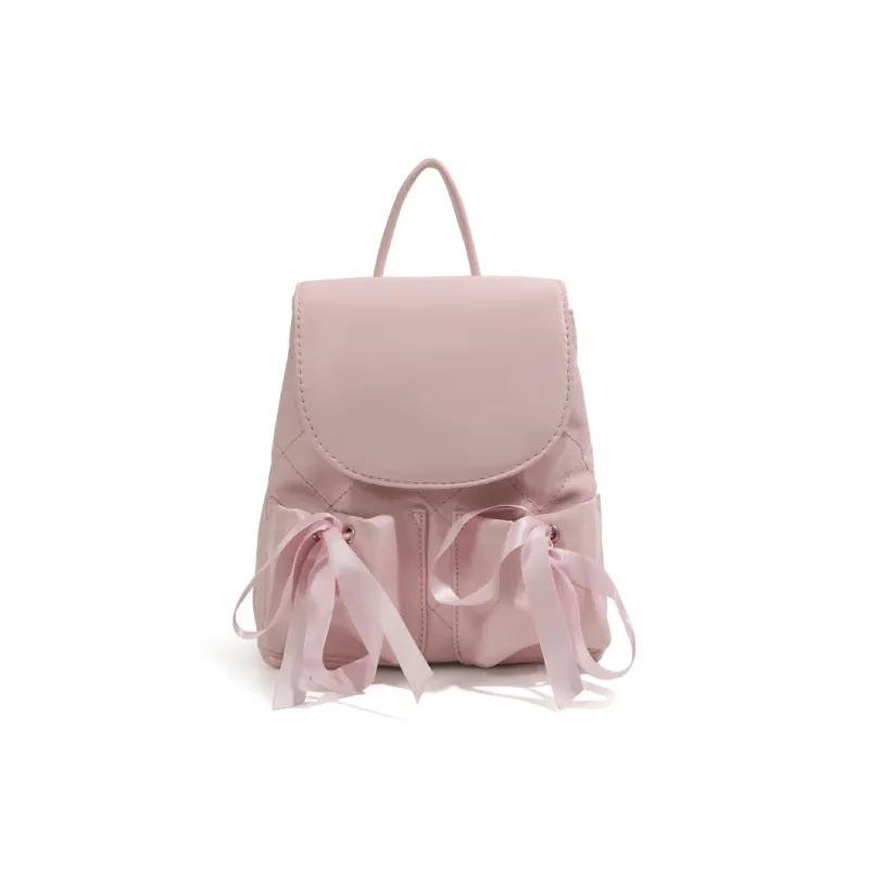 MARKANGARO PU Backpack Regular Women's Pink/White-1