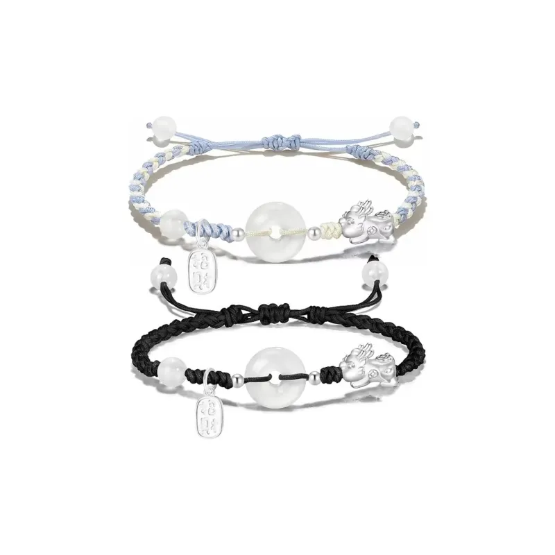 SINO GEM Chalcedony Bracelets Unisex-21