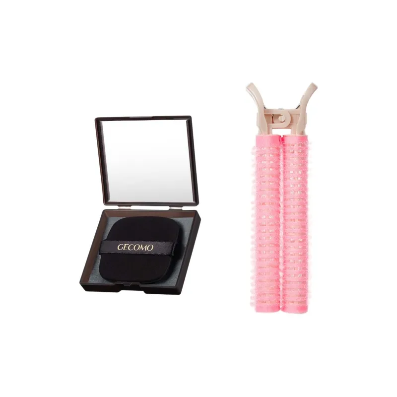 GECOMO Volume Curl Hair Clip+Oil Absorbing Paper Combo, Built in Mirror Powder Puff, Makeup Tool-0