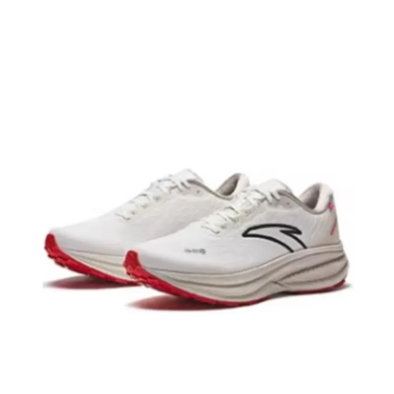 Anta Champion 3rd Gen Wear Resistant Coverage Rebound Low Top Casual Long Distance Running Running Shoes Men's Beige-1
