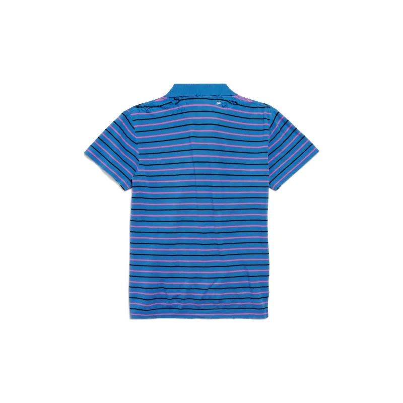 Balenciaga SS25 LAUREL CLASSIC Polo Shirt Regular Fit Unisex Blue-1