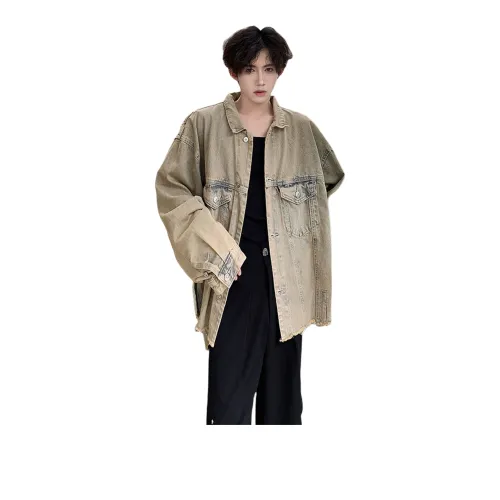 FORCEPULR Denim Jacket Unisex Yellow Mud