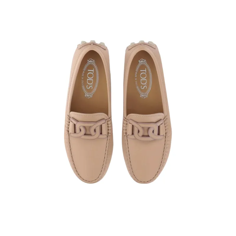 TOD'S Gommino Beanie Shoes Women's Beige-3