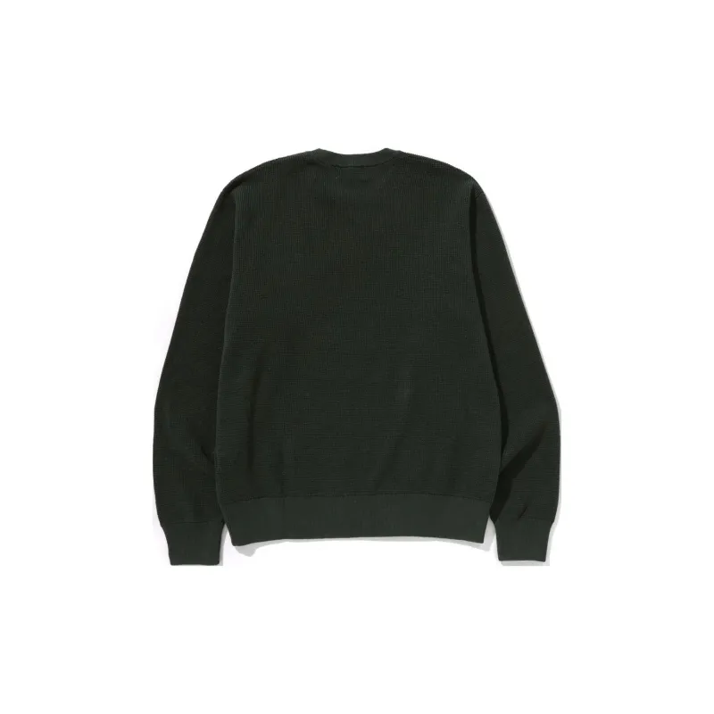 Bape College Waffle Crewneck Sweater-3