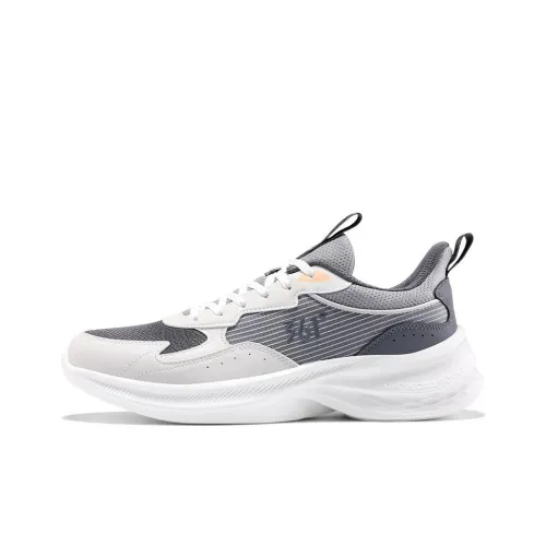 361° Anti Slip And Wear Resistant Lightweight Low Top Casual Running Shoes Men's White Gray