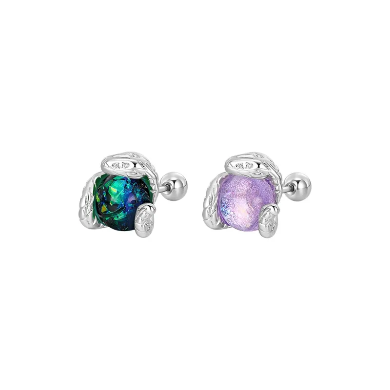Lady Go Titanium Steel Needle Alloy Stud Earrings Unisex-23