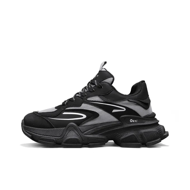JANECO Anti Slip Wear Resistant Low Top Chunky Sneakers Men's-0