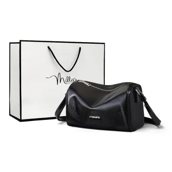 MILLIE'S Synthetic Leather Underarm Crossbody Bag, Shoulder Bag Regular Women's White/Black
