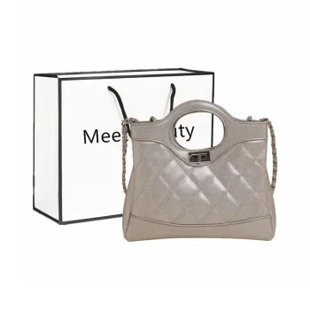 Fitchell PU Crossbody Bag One Shoulder Handbag Regular Women's Silver/Black/Purple